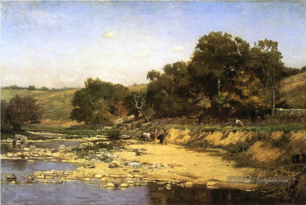 Sur le Muscatatuck Impressionniste Indiana paysages Théodore Clement Steele Peintures à l'huile